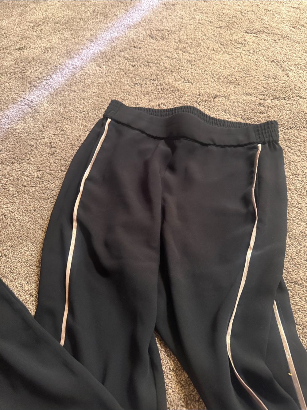 1. State Black Jumpsuit with Gold Side Piping - Picture 2 of 4